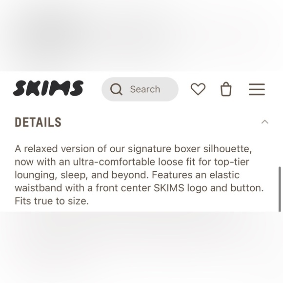 Skims Women’s Boyfriend Loose Boxer in Light Heather Grey NWT WH2 - Picture 5 of 7